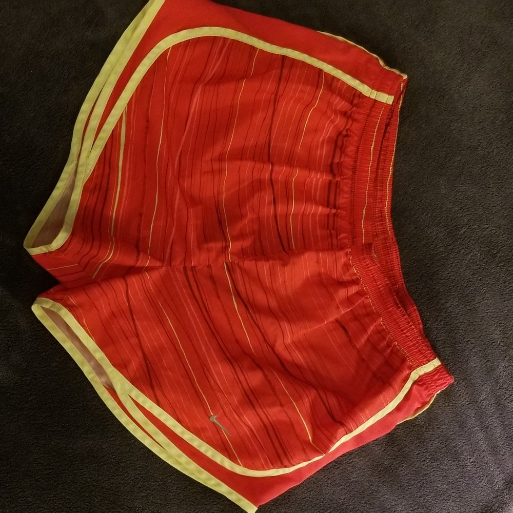Nike Red/Pink & Yellow Dry-Fit Running Shorts Sz M